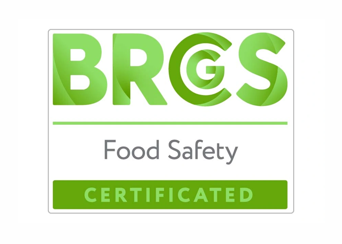 Logo BRC BRCGS Food Safety témoignant du soin continue de l’ensemble des équipes CSM Ingredients, pour garantir la sécurité des aliments et la qualité de nos productions