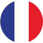 Logo aux couleurs du drapeau français – bleu - blanc - rouge – qui indique que le produit de la marque Catherine est fabriqué en France, dans les usines CSM Ingredients de Bischheim, en Alsace.